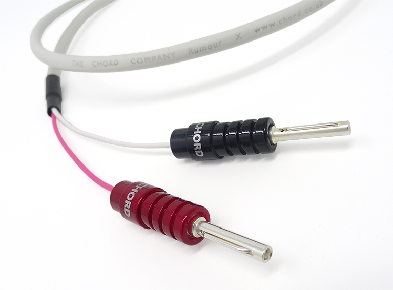Câble Enceinte Chord Company Rumour X - Paire Avec Fiches Banane Mâles - Longueur Au Choix