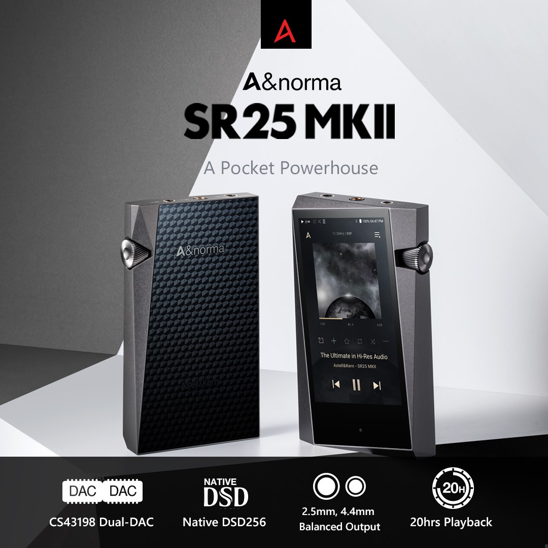 A&norma SR25 Onyx Black ケース付き Astell&Kern SR25 64GB Onyx