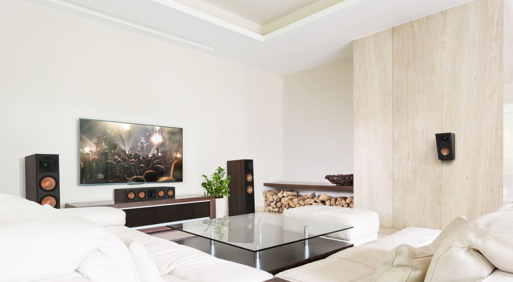 Klipsch RP-504C II Center Channel Speaker - Walnut Finish | Tractrix Horn & Cerametallic Woofers